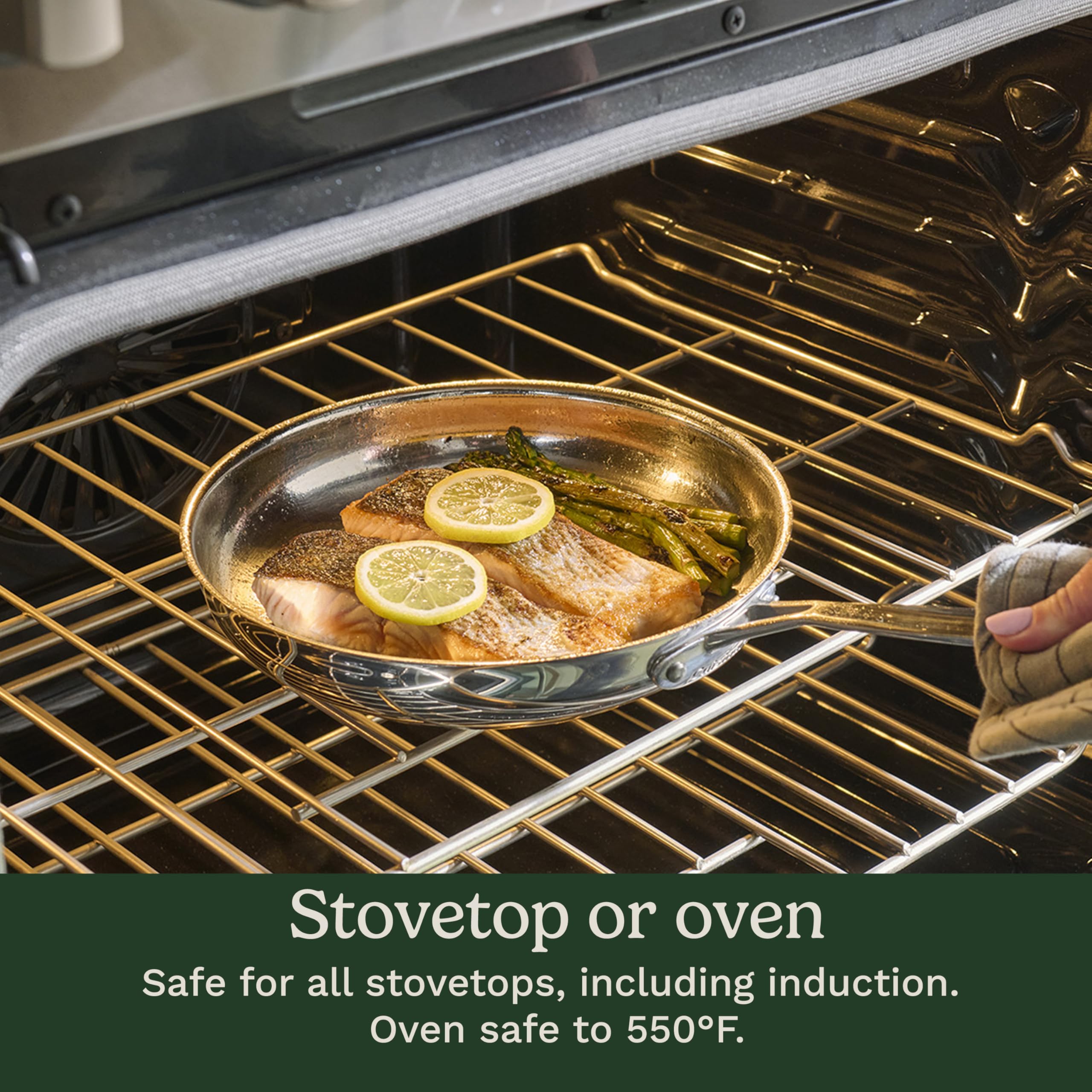 Cuisinart base encapsulada de aluminio para calor uniforme y cocción precisa