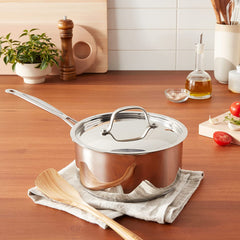 Cuisinart base encapsulada detalle del núcleo de aluminio para calor uniforme y rápido