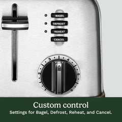 Cuisinart panel con perillas y LEDs que facilitan el control preciso