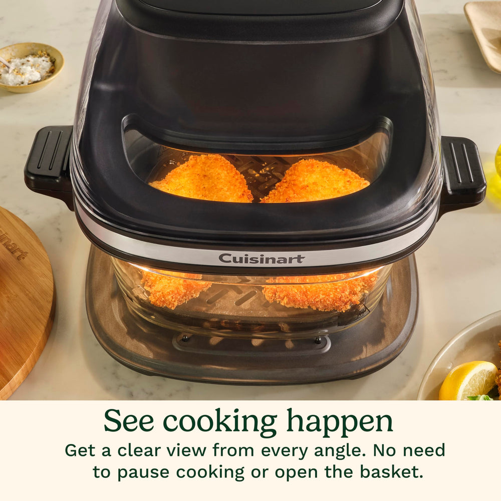 Cuisinart detalle de la placa crisper PFAS-free para limpieza sencilla