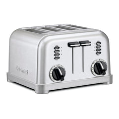 Cuisinart vista frontal de la tostadora en acero, elegante y duradera