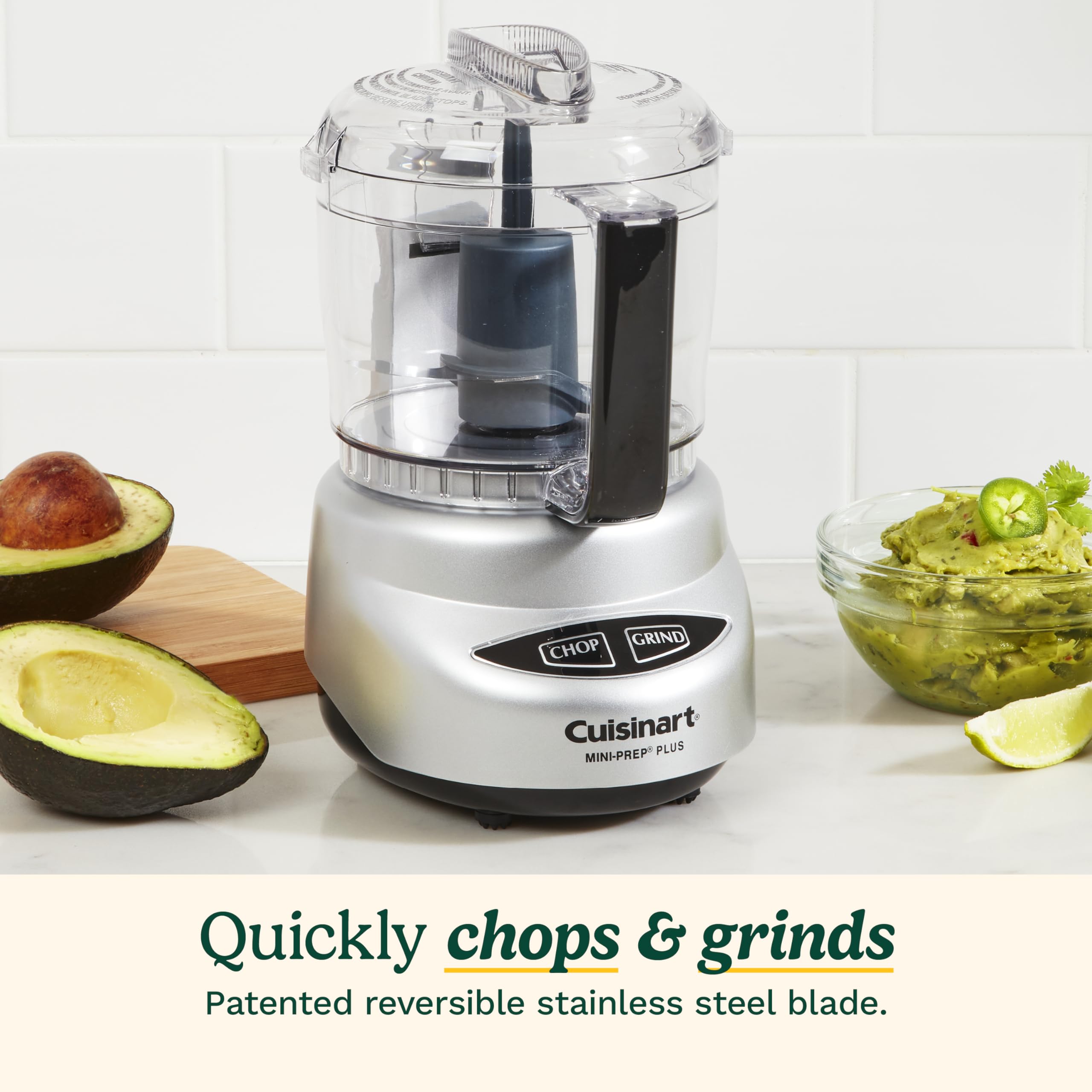 Cuisinart detalle de la cuchilla reversible de acero inoxidable para picar y triturar eficazmente