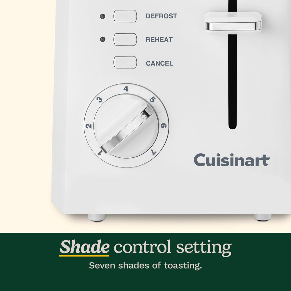Cuisinart primer plano de ranuras anchas, admite bagels y panes gruesos