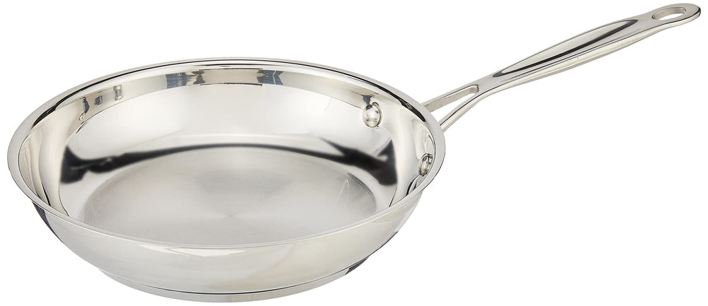 Cuisinart sartén 8" vista frontal con acabado espejo y diseño profesional