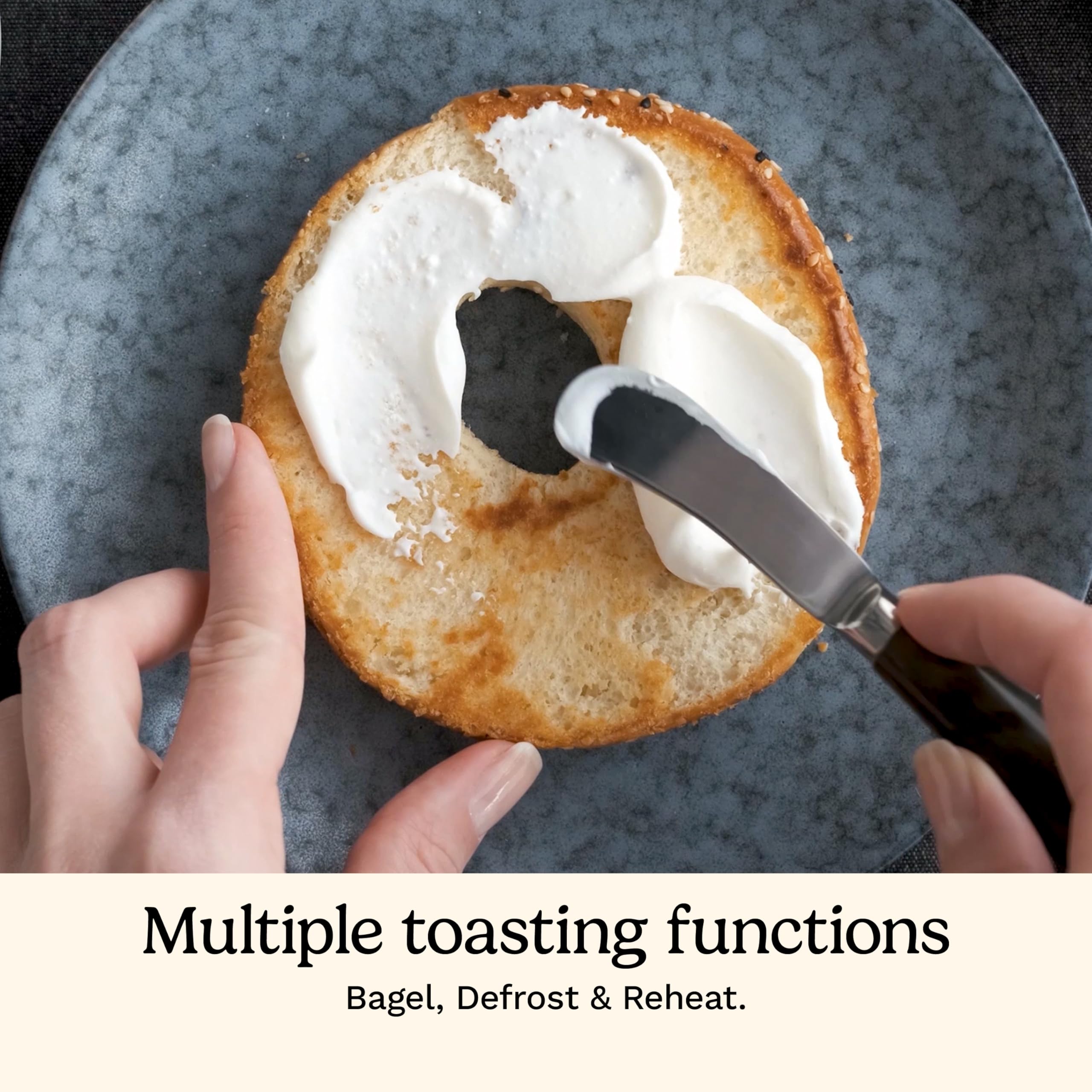 Cuisinart panel con botones LED para bagel, descongelar y recalentar
