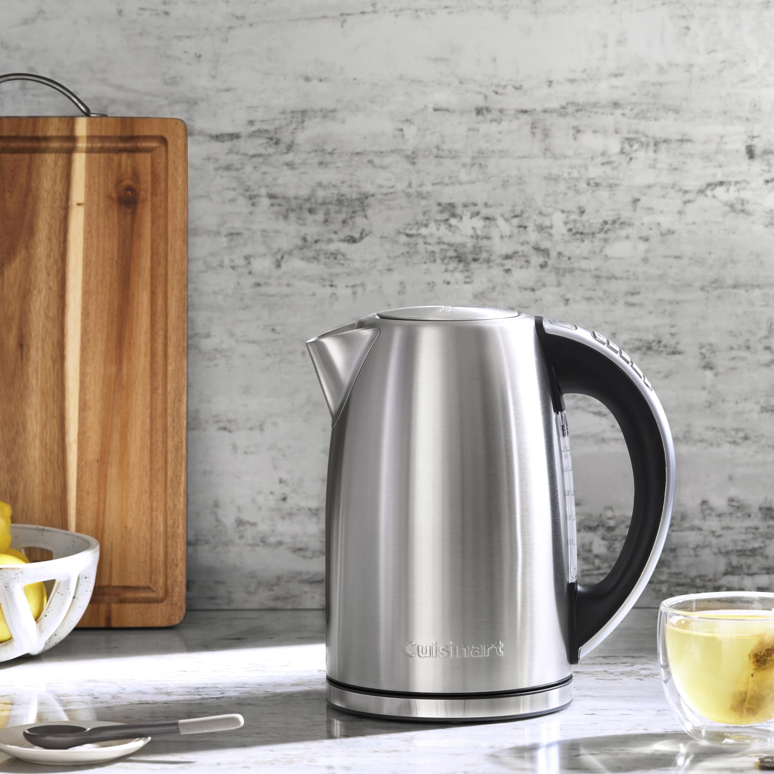 Cuisinart ventana de agua azul iluminada con marcas para medir preciso