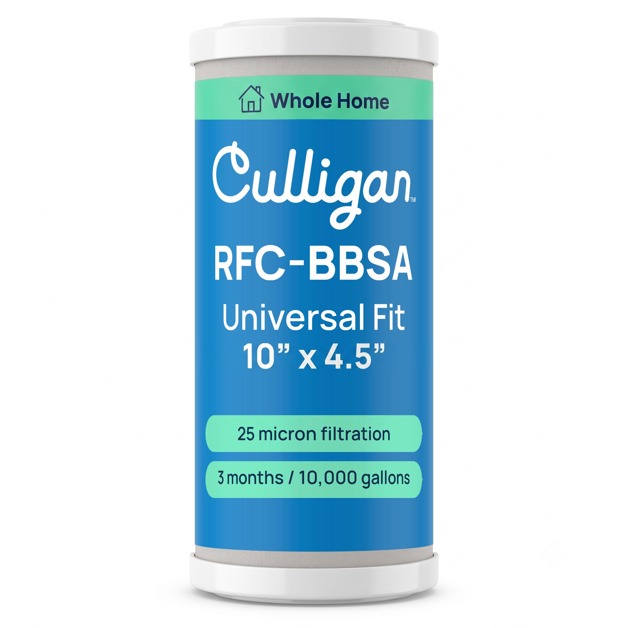 Culligan vista frontal del cartucho mostrando ajuste compatible y protección