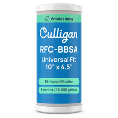 Culligan vista frontal del cartucho mostrando ajuste compatible y protección
