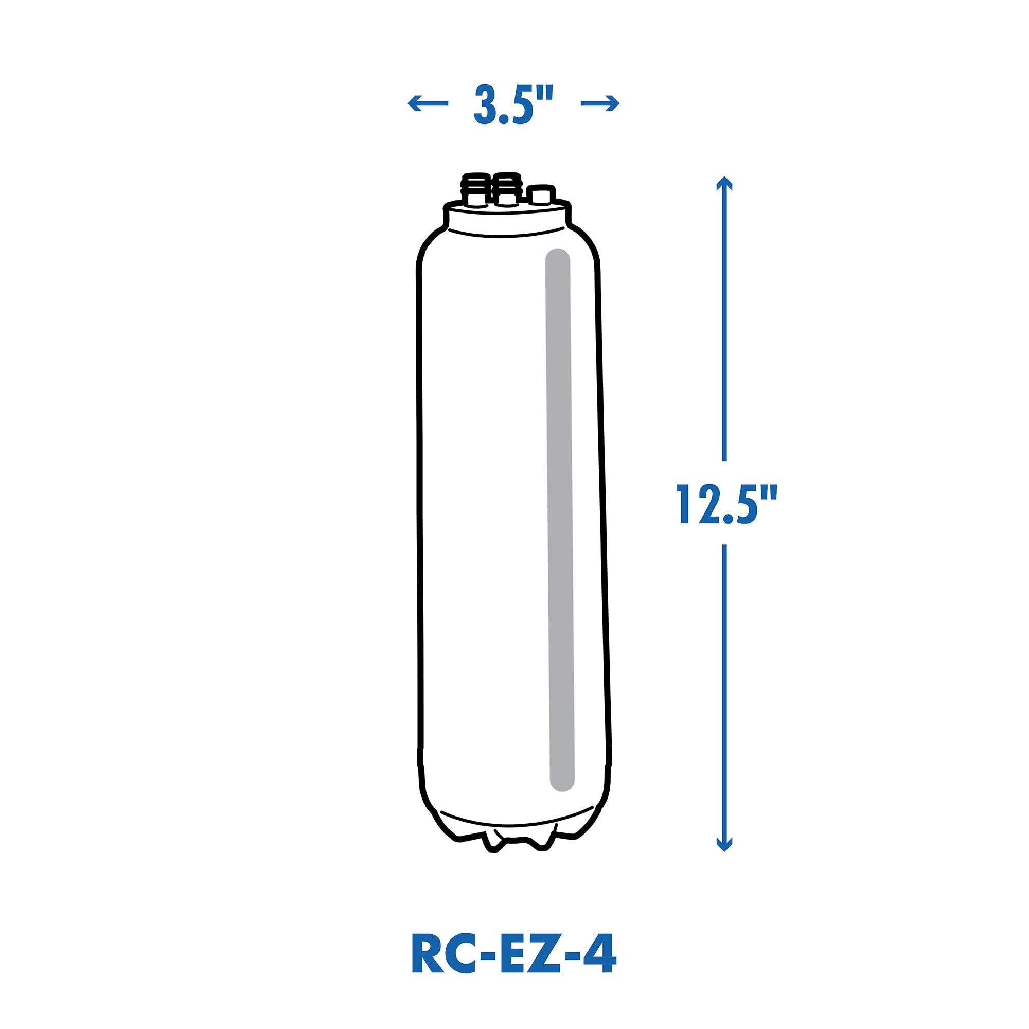 Culligan RC-EZ-4 instalado bajo fregadero demostrando instalación limpia y rápida