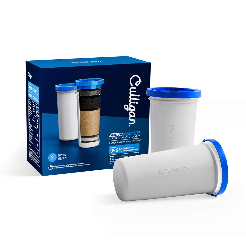 Culligan cartuchos en paquete frontal mostrando diseño y facilidad de reemplazo