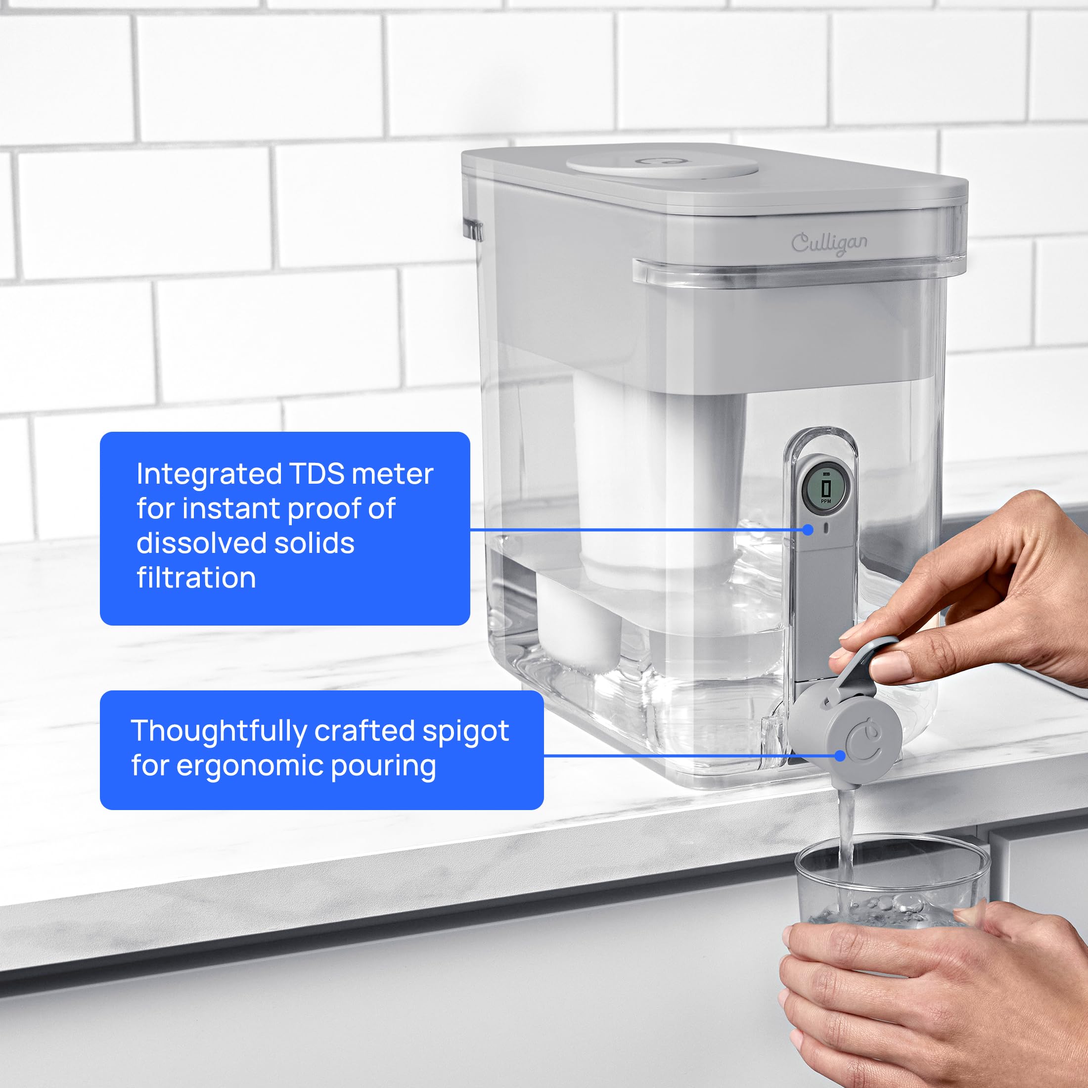 Culligan material libre de BPA destacando seguridad y durabilidad
