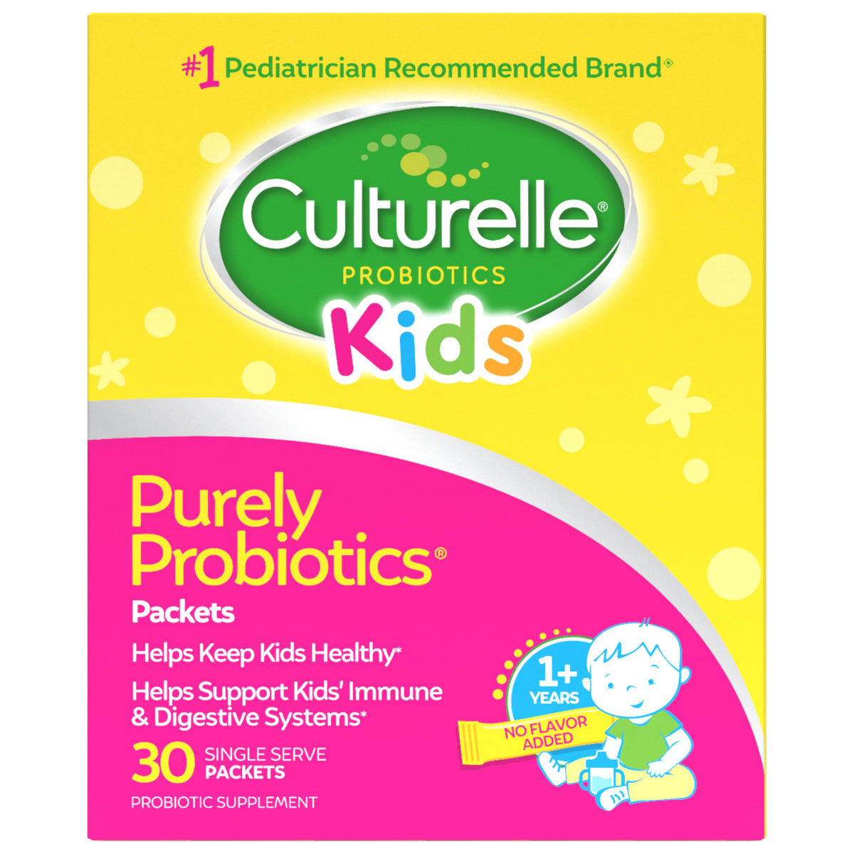 Culturelle frente del empaque destacando 30 sobres y beneficios