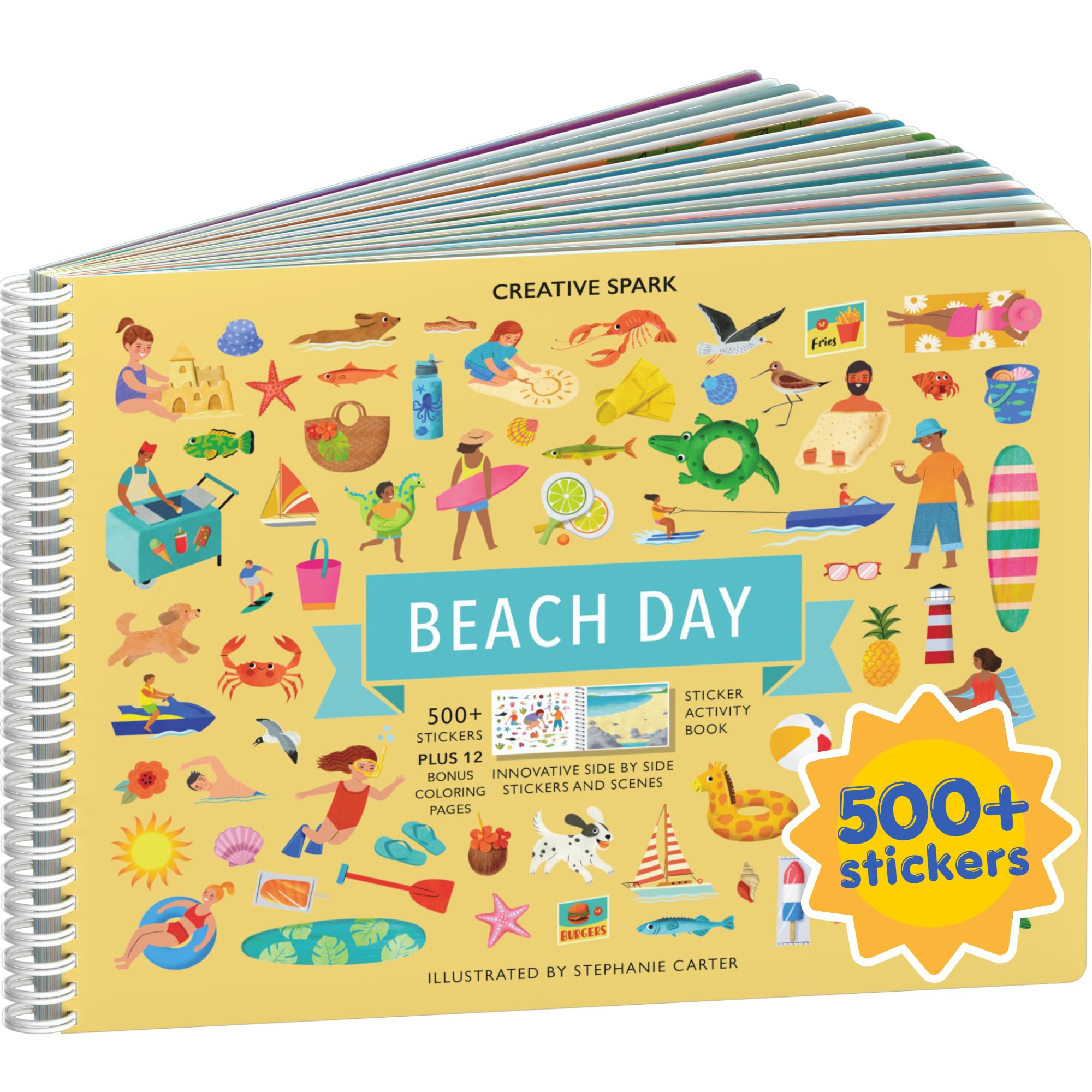 CUPKIN portada del libro Beach Day mostrando escenas coloridas y título atractivo