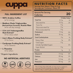 Cuppa Healthy Coffee taza servida lista para beber y energía sostenida