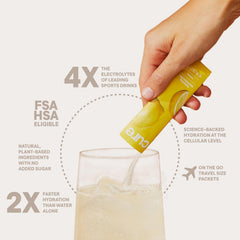 Cure Hydration bebida mezclada en vaso, hidratación lista para beber