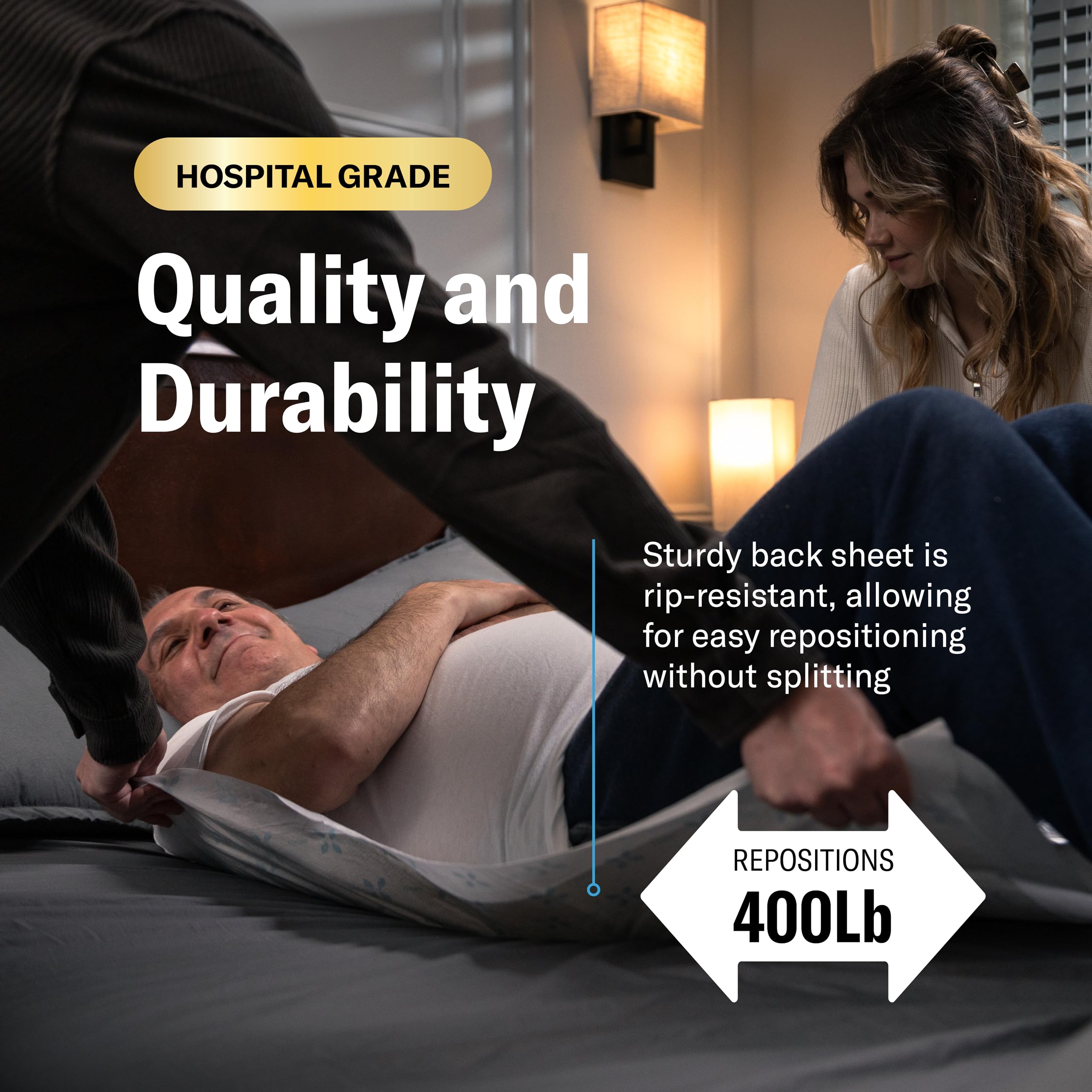 Curera CHUCKS MAX colocado sobre cama para protección y confort nocturno