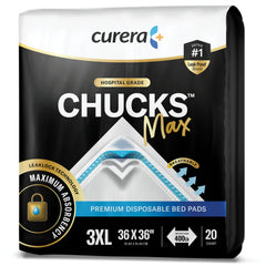Curera CHUCKS MAX empaque frontal mostrando 20 unidades y tamaño XXXL