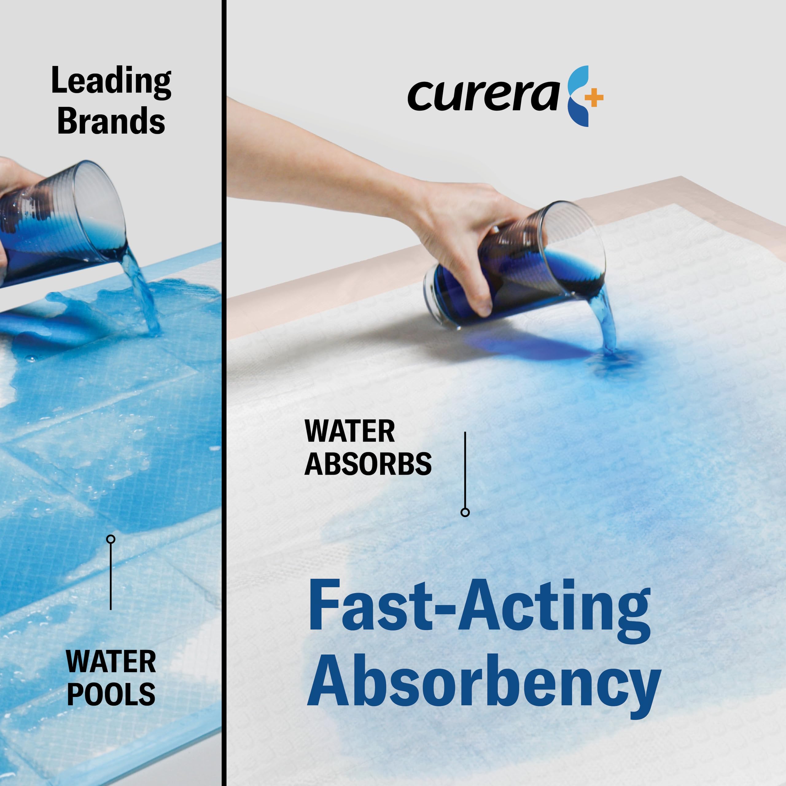 Curera Chucks pad on a bed illustrating 30x36 oversized coverage