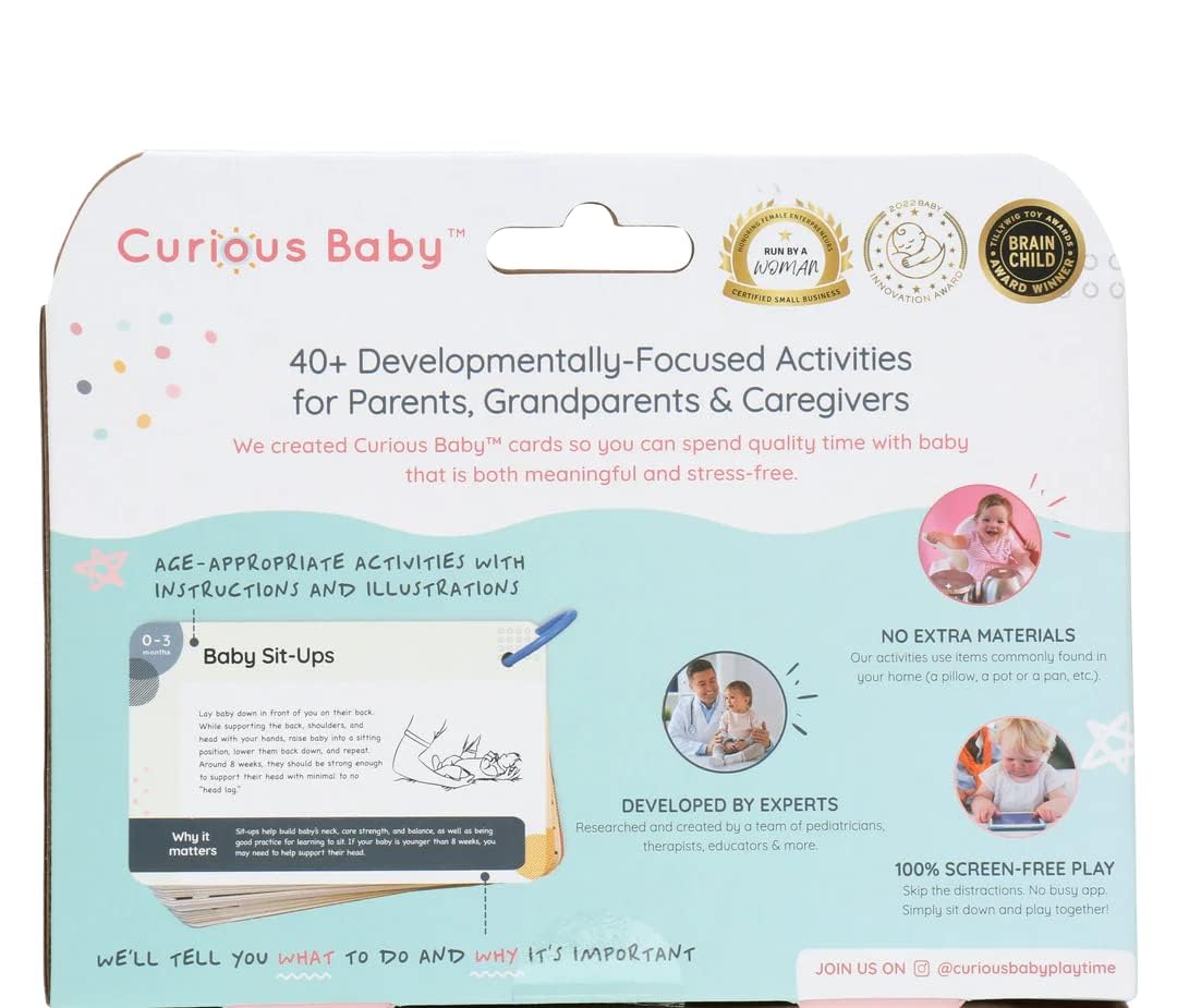 Curious Baby caja y packaging en ambiente familiar listo para regalar