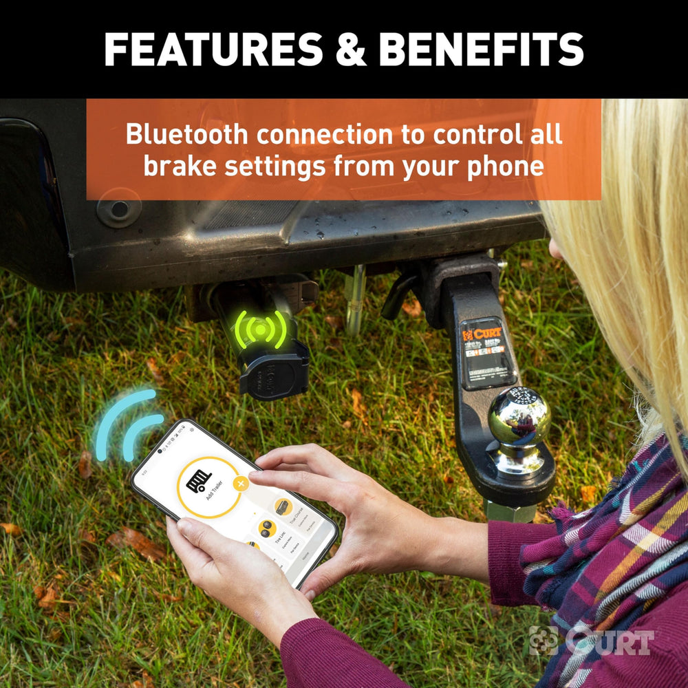 CURT Echo mostrando App Smart Control en teléfono, ajuste desde móvil
