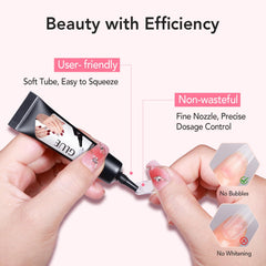 CurvLife tubo de pegamento semisólido detalle de textura y control
