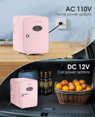 CUTIEWORLD mini nevera en escritorio de oficina, mantiene productos fríos sin ruido