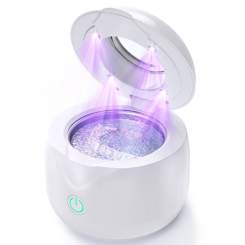 CXRUY pod compacto frontal mostrando acabado blanco y diseño portátil