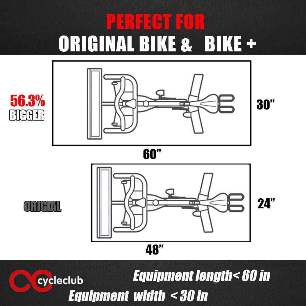 Cycleclub esterilla con bicicleta estática colocada, reduce vibraciones y ruido