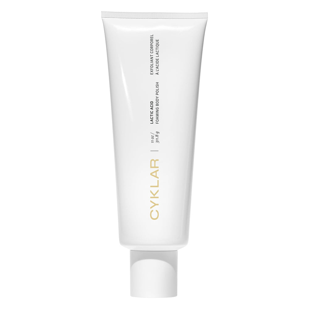 CYKLAR envase frontal del exfoliante corporal mostrando diseño y tamaño práctico