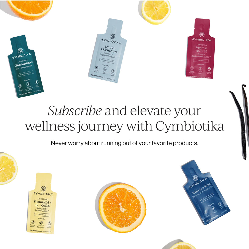 CYMBIOTIKA producto en escena lifestyle sugiere energía y bienestar