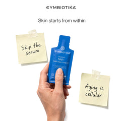 CYMBIOTIKA ingredientes en primer plano muestran mezcla de nutrientes activos