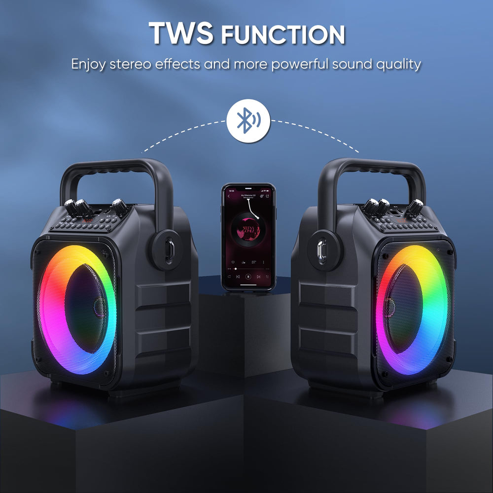 CYY dos unidades emparejadas en modo TWS ofreciendo sonido estéreo