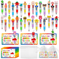CZWZ frente del paquete mostrando 30 bolígrafos multicolor y tarjetas, ideal para regalos