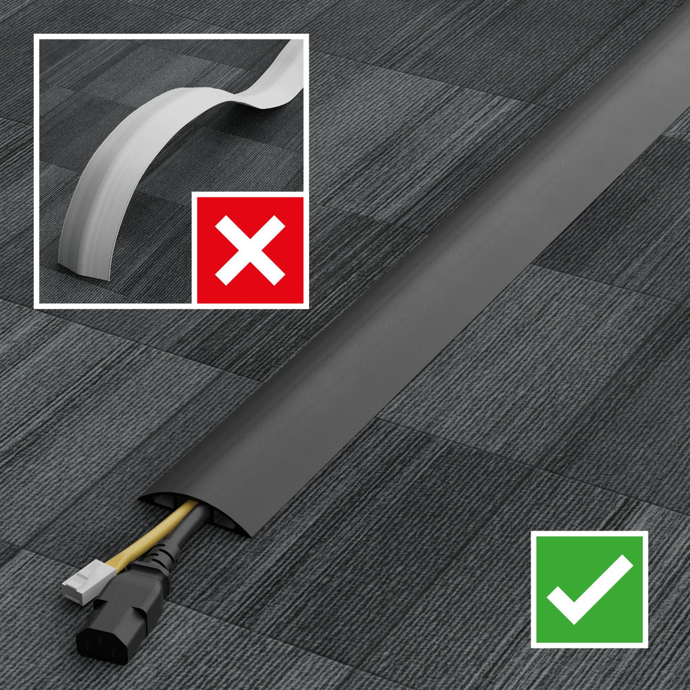 D-Line cubrecables instalado en evento para proteger cables y vías de paso