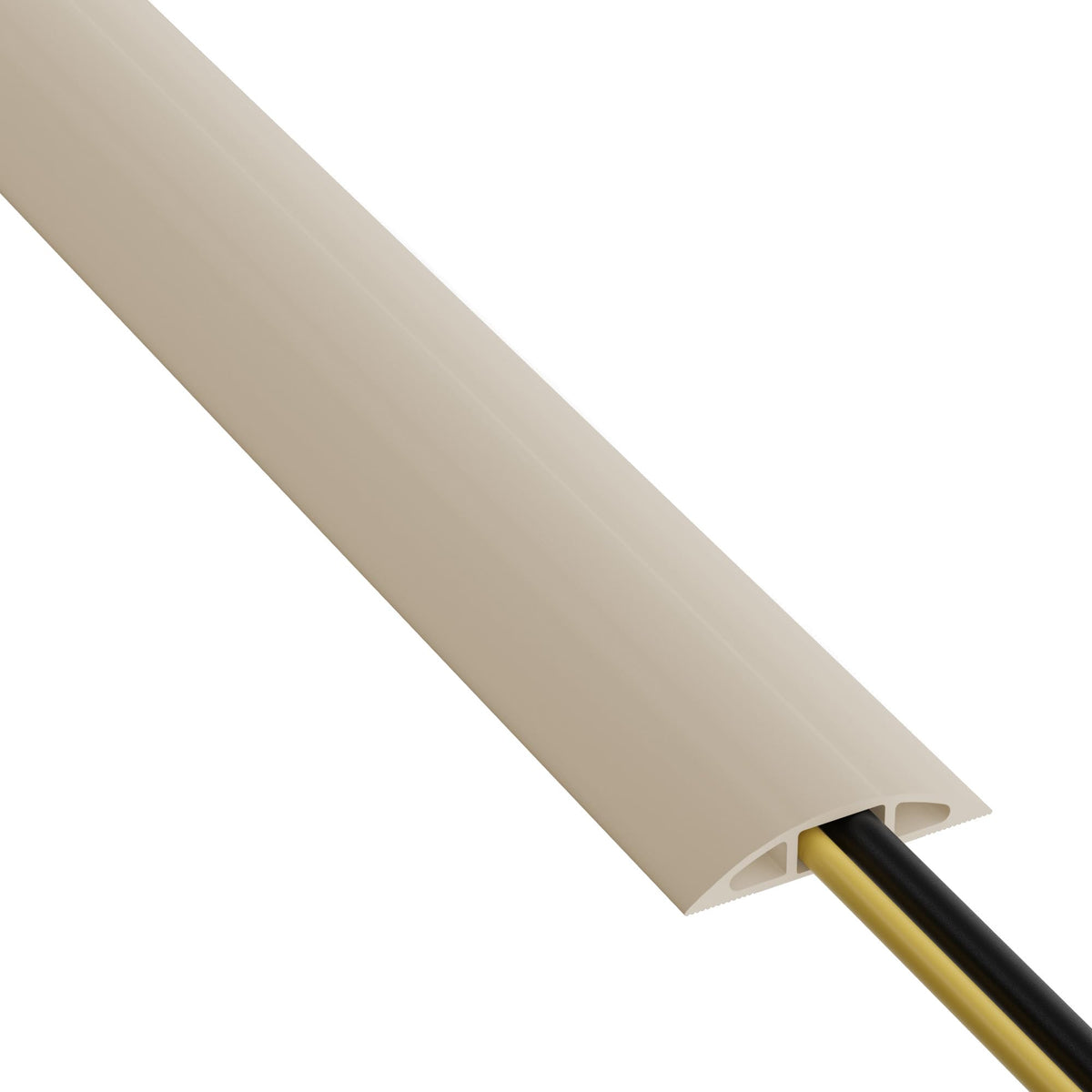 D-Line protector frontal beige mostrando el perfil y cobertura segura