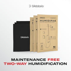 D'Addario primer plano del material del paquete mostrando su textura sellada