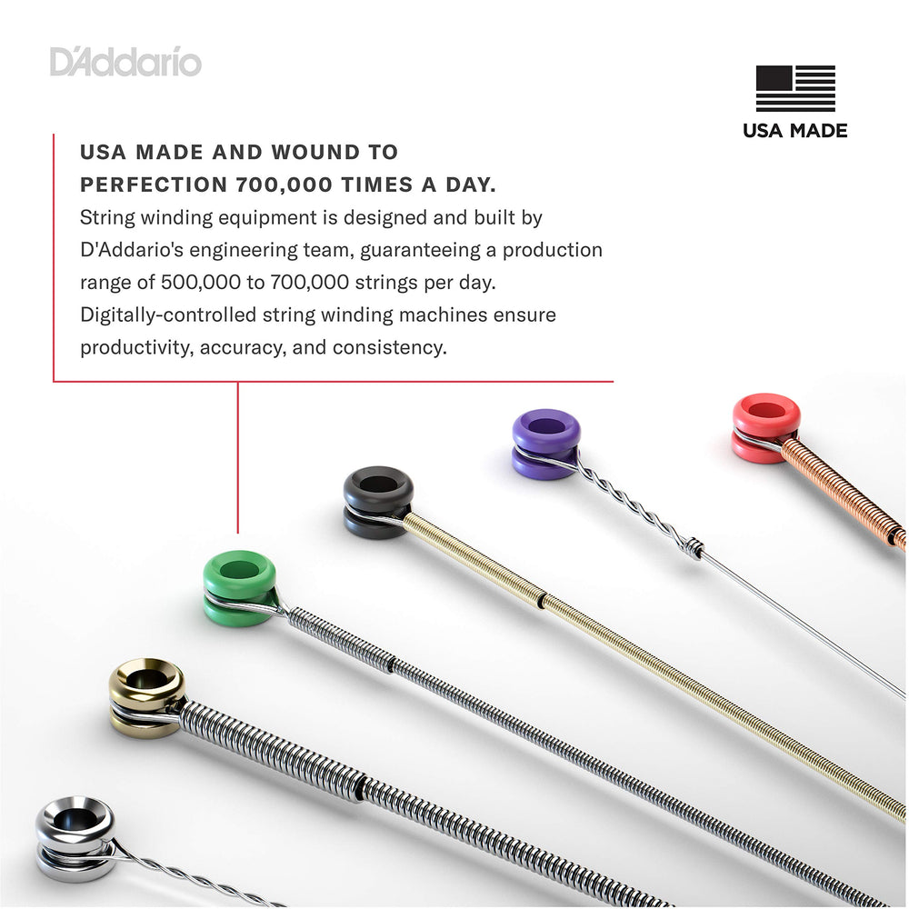 D'Addario cuerdas sometidas a tremolo mostrando elasticidad segura