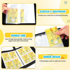 Daisiki álbum abierto exhibiendo cartas estándar y visualización ordenada