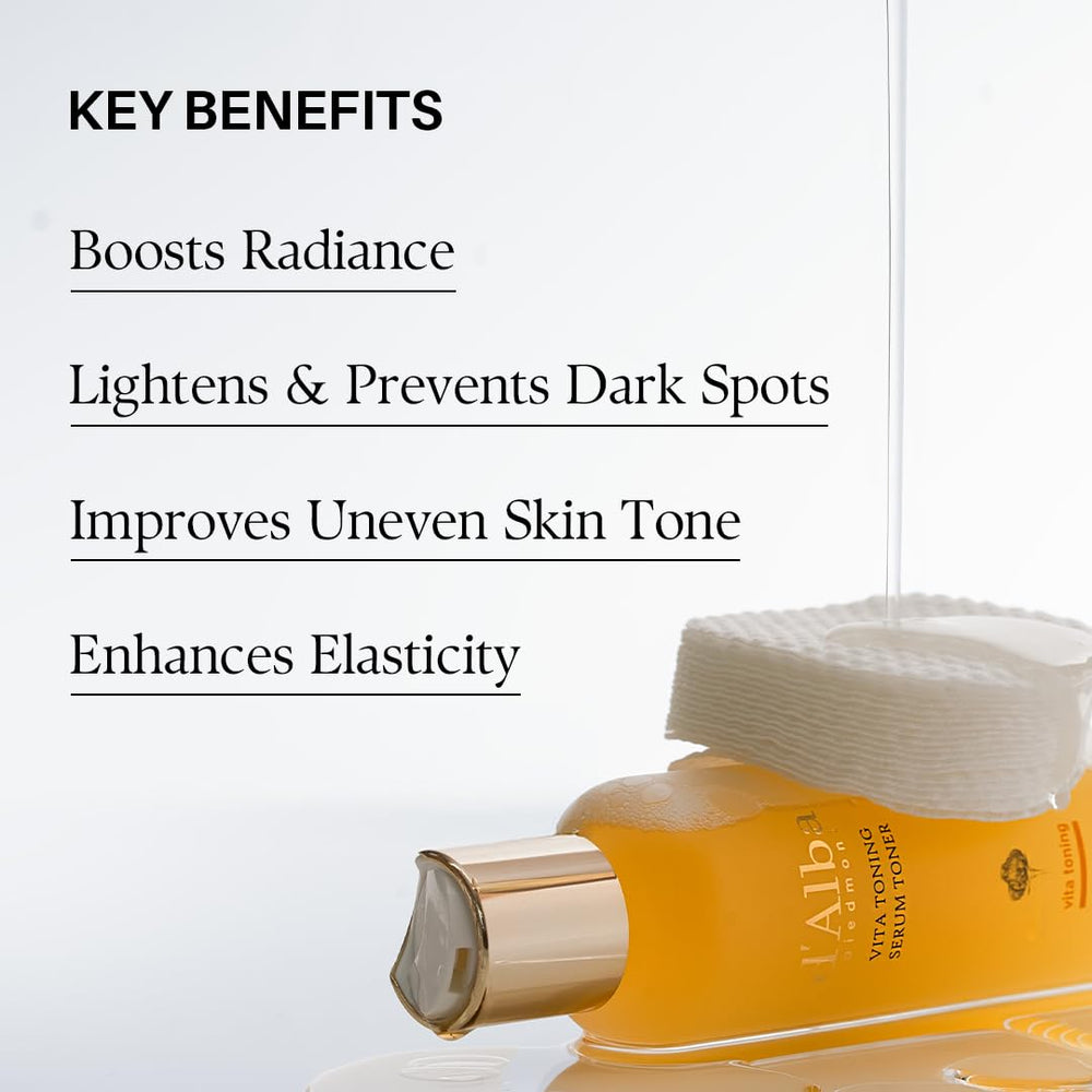 d'alba etiqueta con ingredientes clave destacando trufa blanca y vitaminas