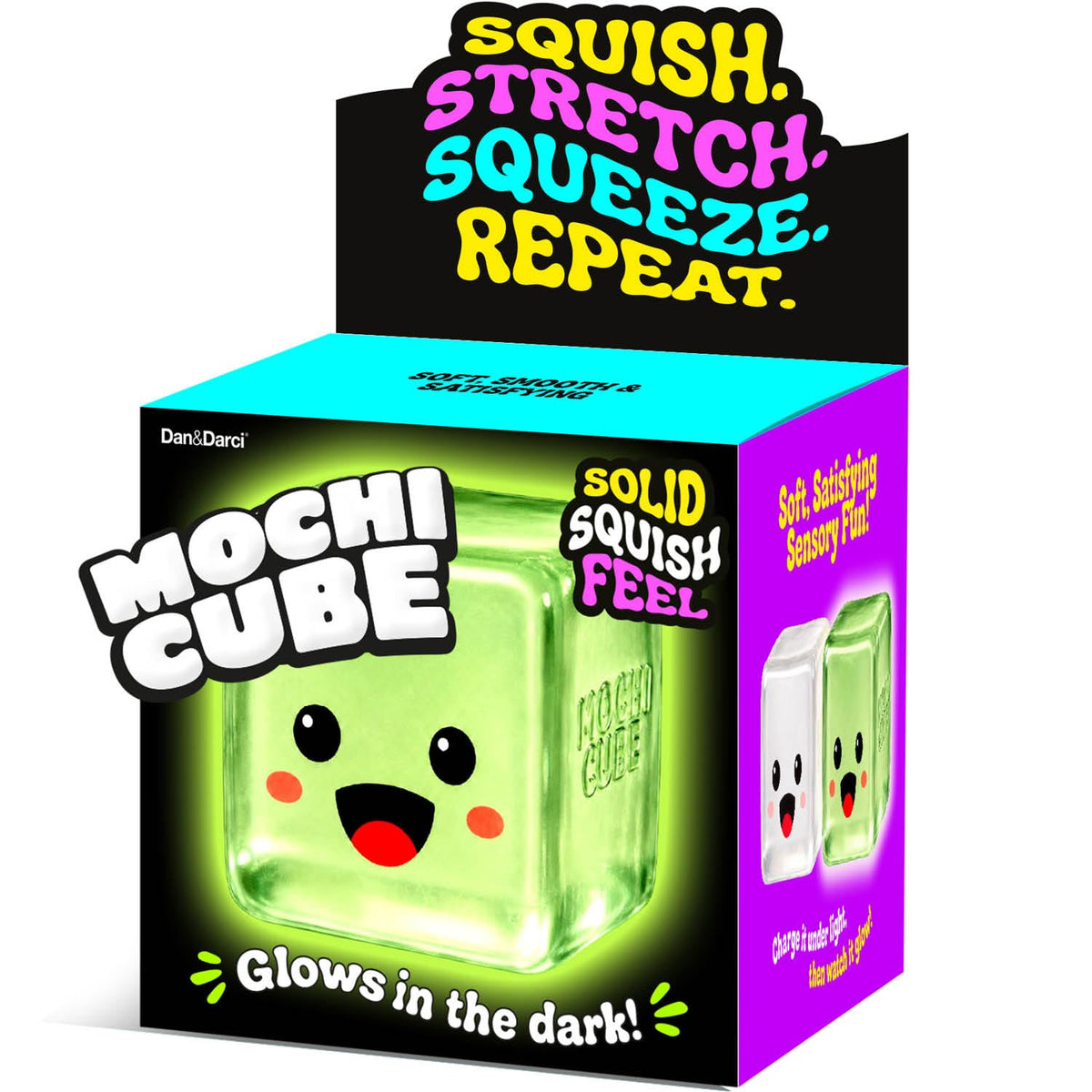 Dan&Darci Mochi Cube frontal mostrando diseño y tamaño útil