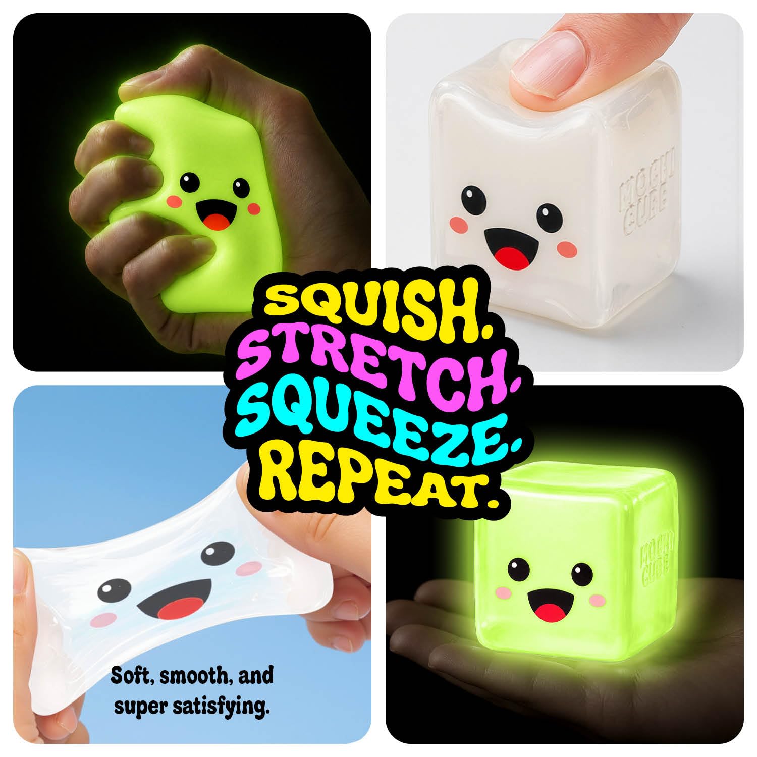 Dan&Darci primer plano de textura mochi suave y agradable