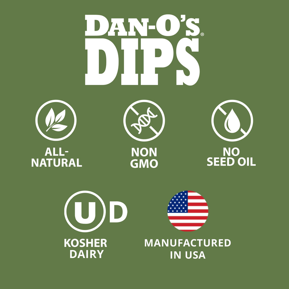 Dan-O's etiqueta con lista de ingredientes naturales y sin aditivos