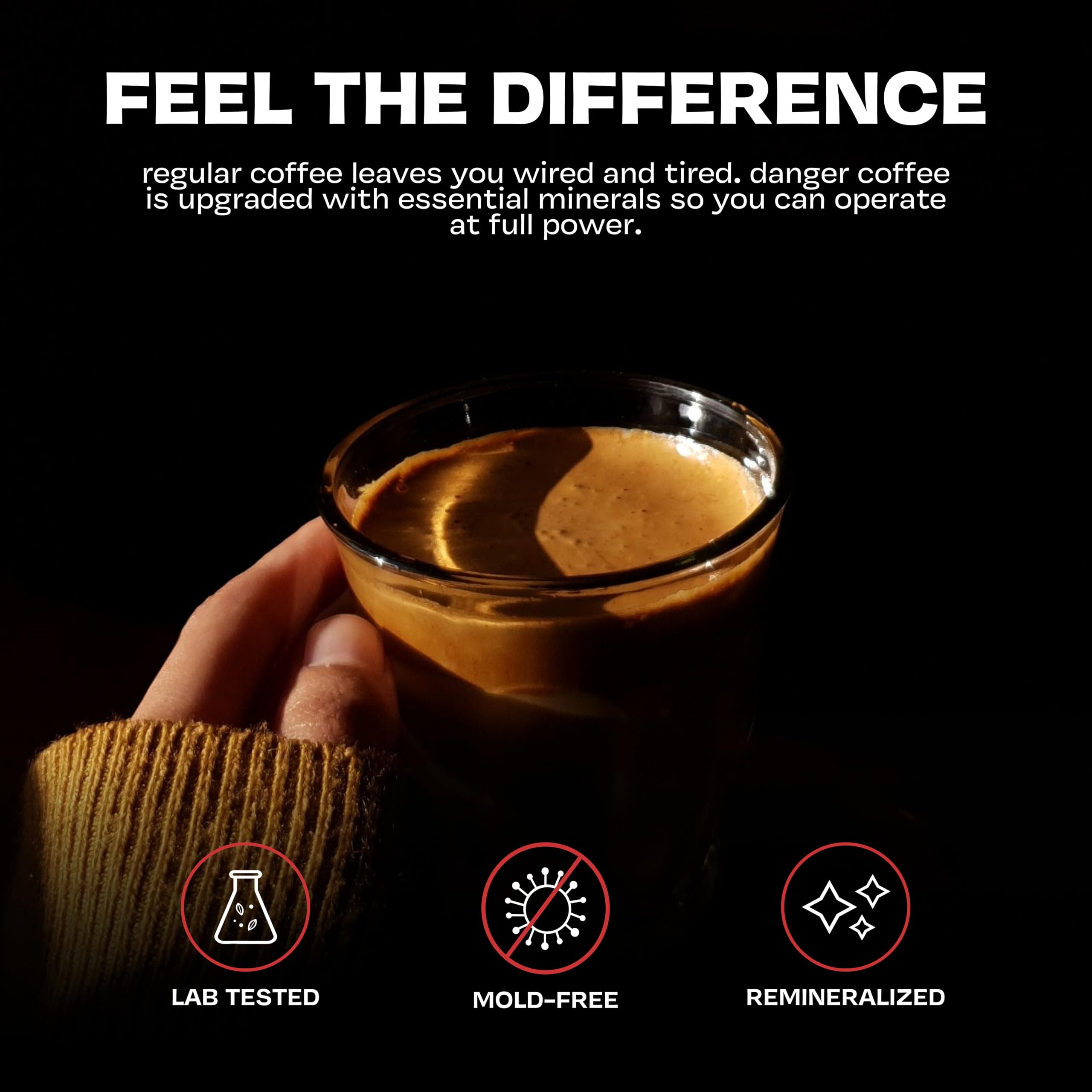 Danger Coffee detalle del molido que revela textura uniforme y frescura