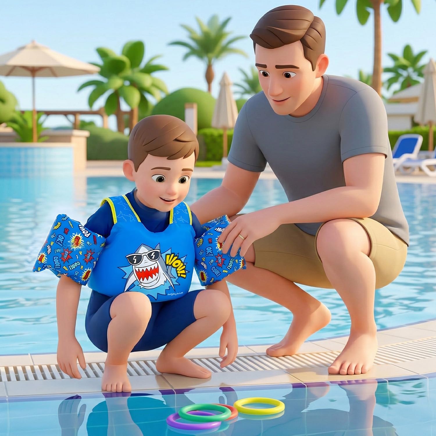 Dark Lightning comparación de tamaño con un niño para ver el ajuste real