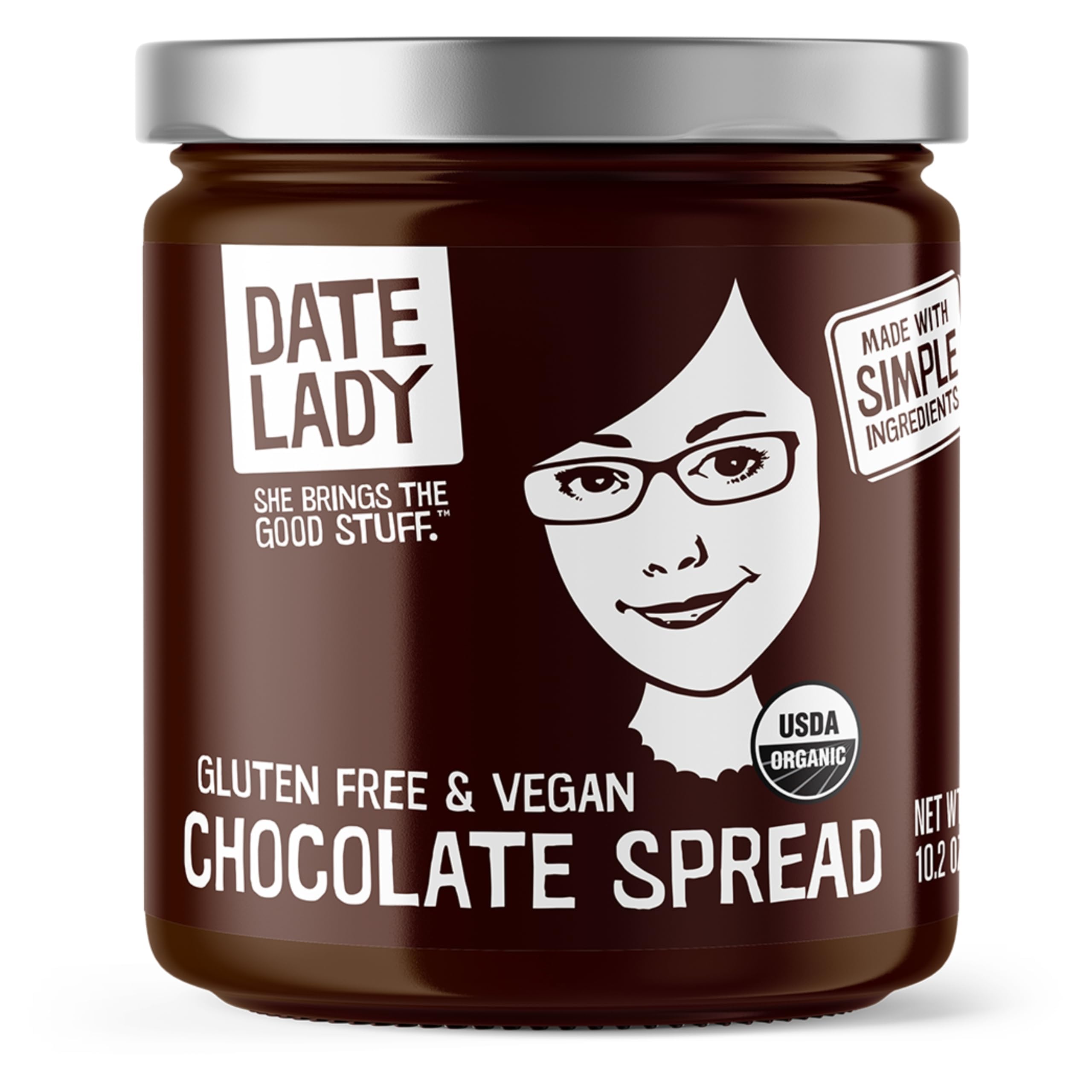 Date Lady frasco delantero mostrando la crema y beneficio de ingrediente limpio