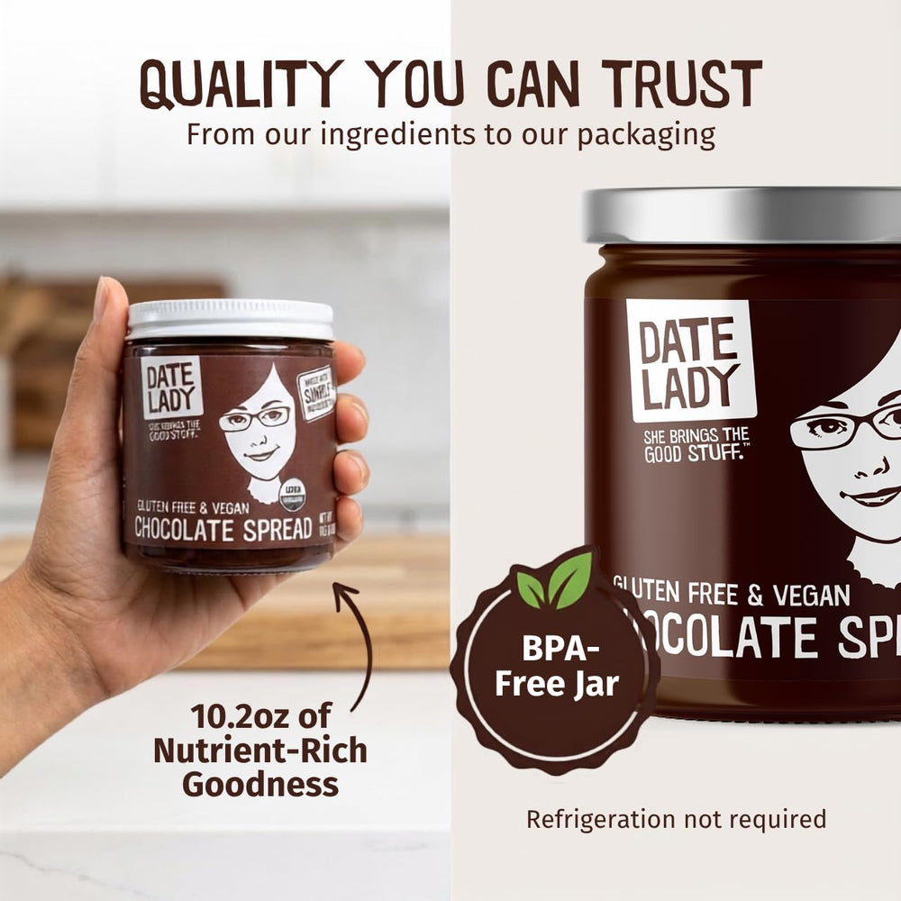 Date Lady crema untada en tostada para desayuno nutritivo y sabroso