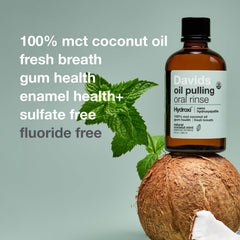 Davids uso en oil pulling con cuchara medidora y práctica cotidiana