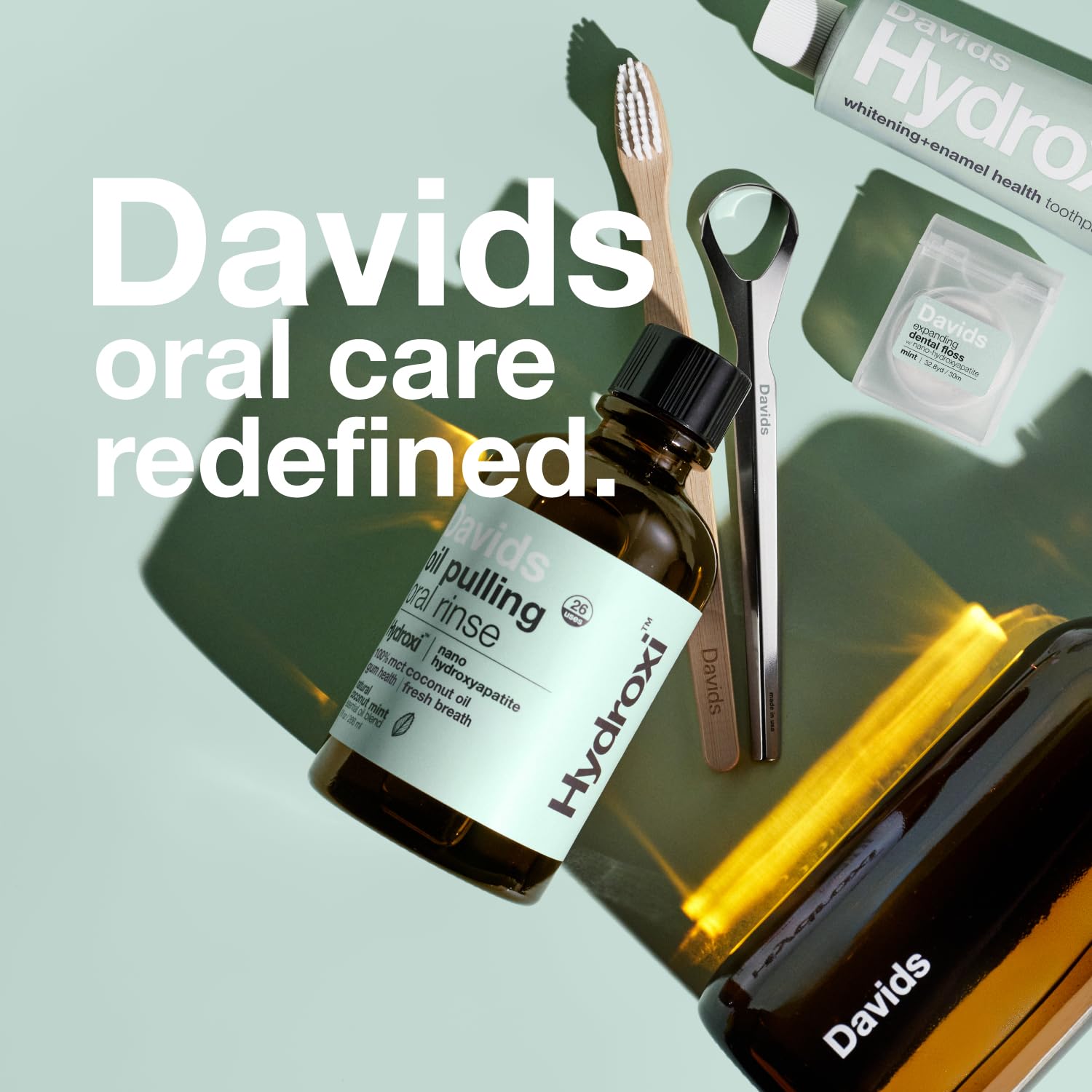 Davids disposición de ingredientes: menta y coco indicando origen y aroma