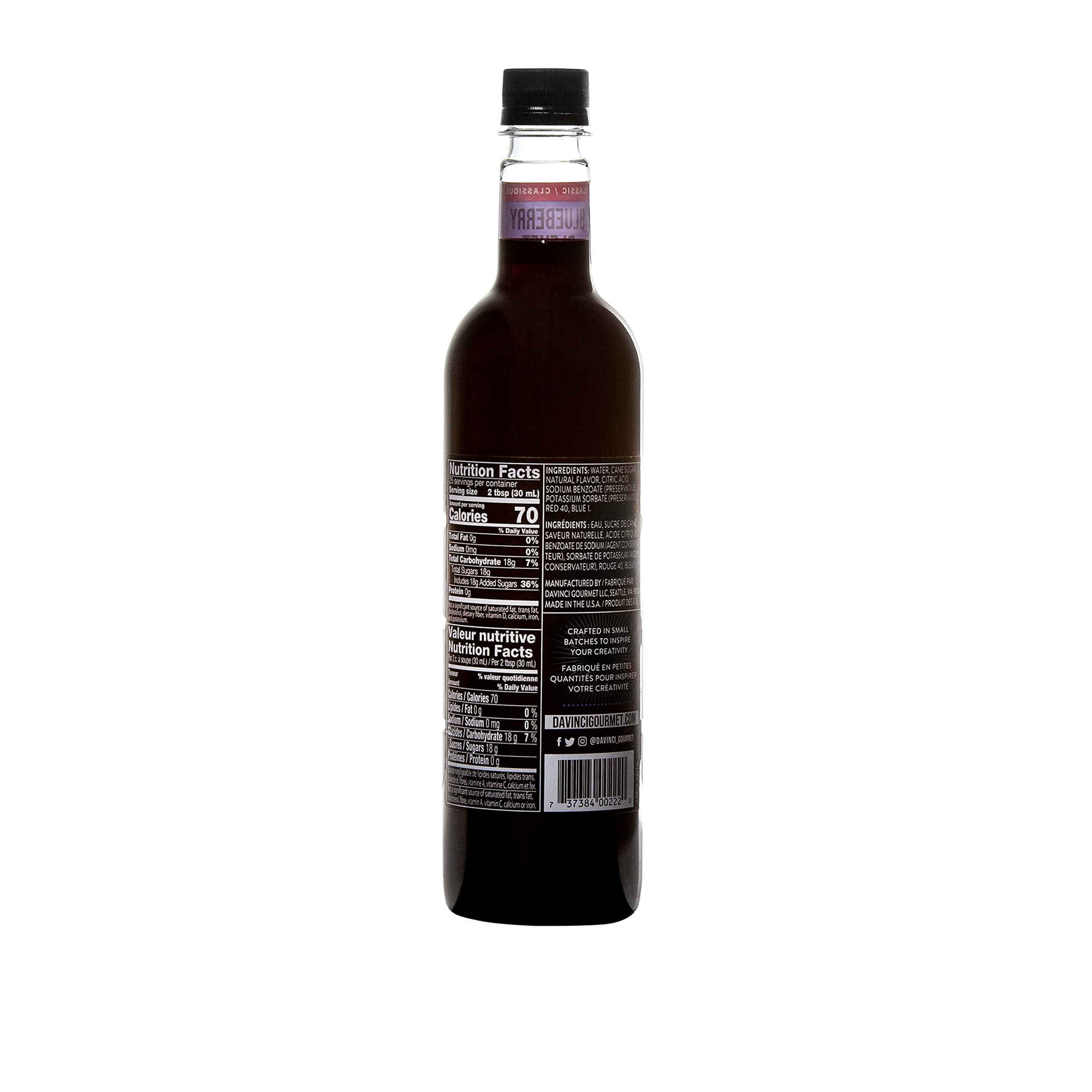 DaVinci Gourmet detalle de textura del jarabe para apreciar consistencia