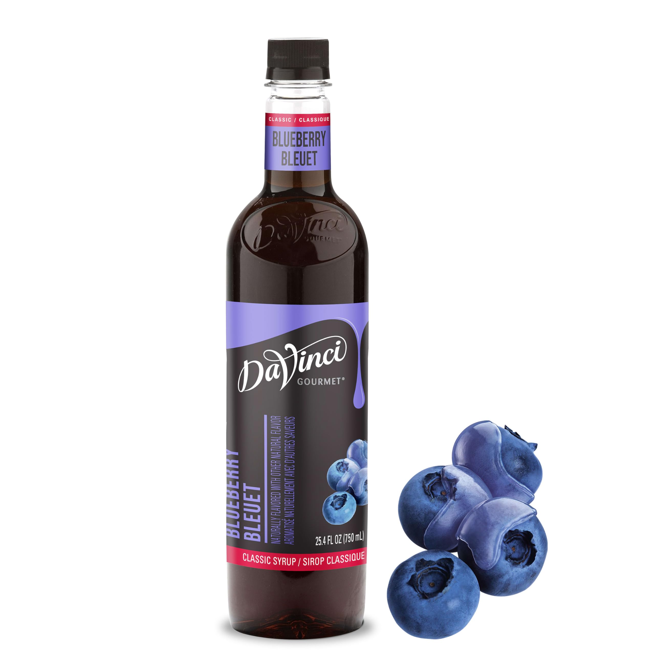 DaVinci Gourmet frasco frente mostrando color intenso y uso versátil